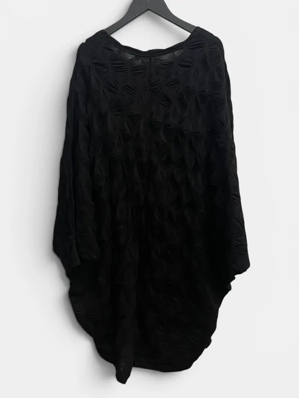 Vestido corto murcielago texturado chloe