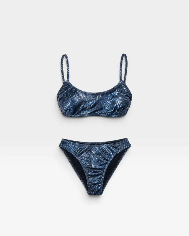 Bikini conjunto negro tornasolado