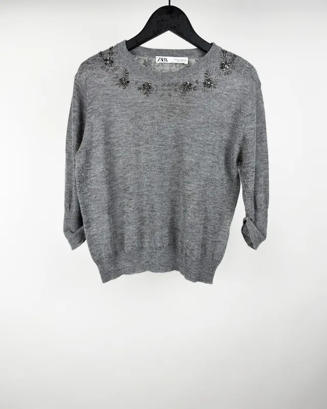 Buo gris c/mostacillas zara