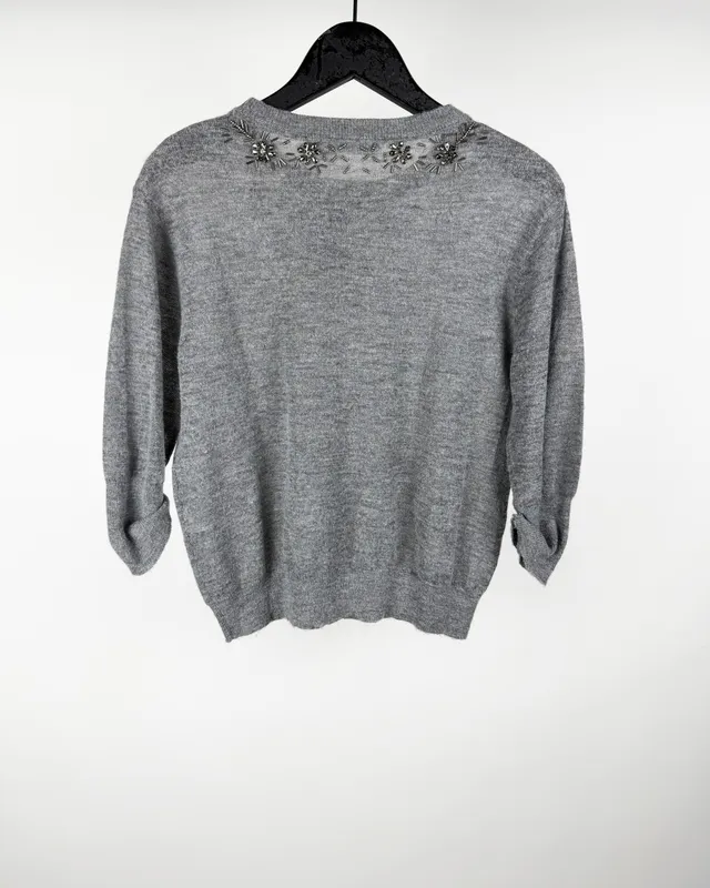 Buo gris c/mostacillas zara