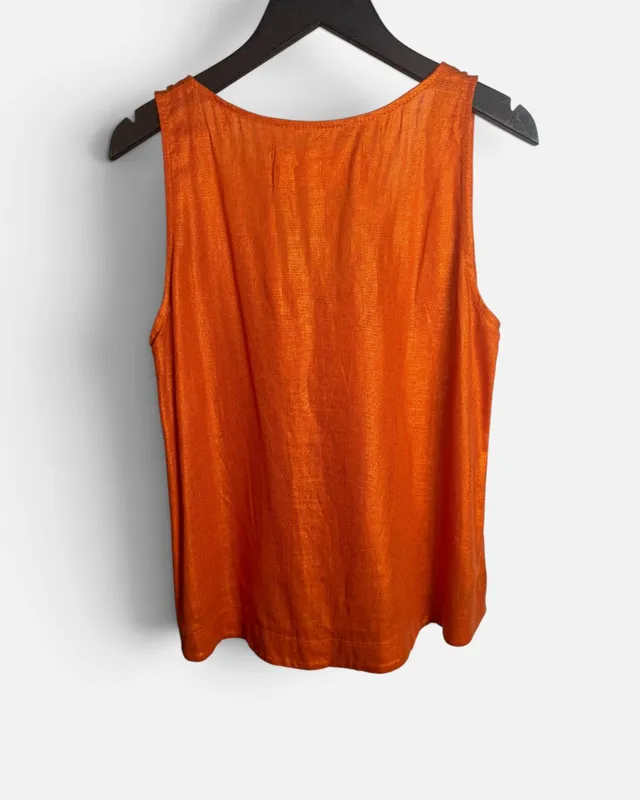 Blusa naranja lino margara shaw