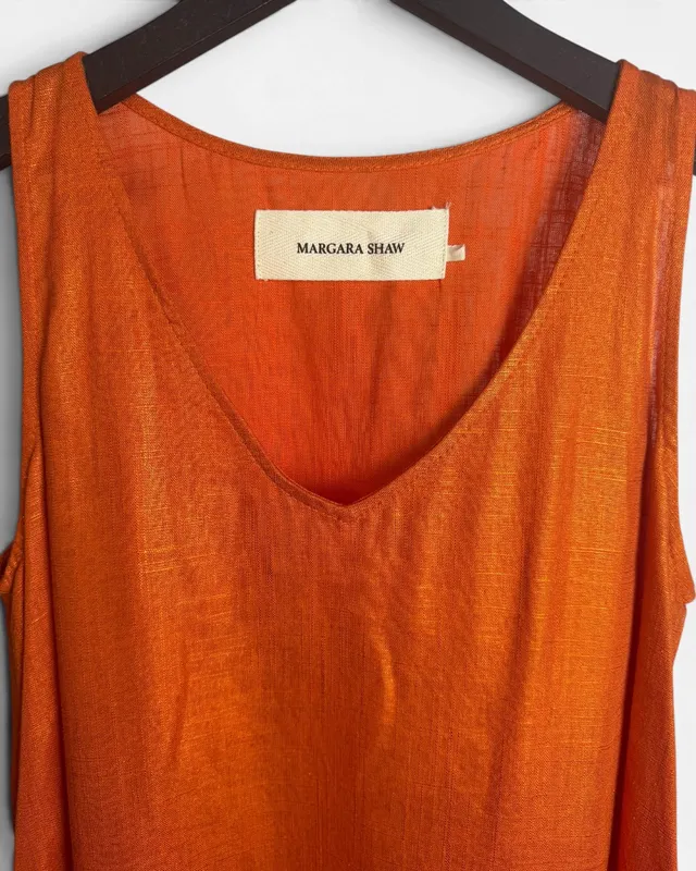 Blusa naranja lino margara shaw
