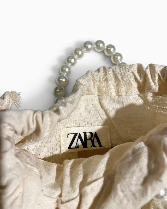 Cartera bandolera perlas zara