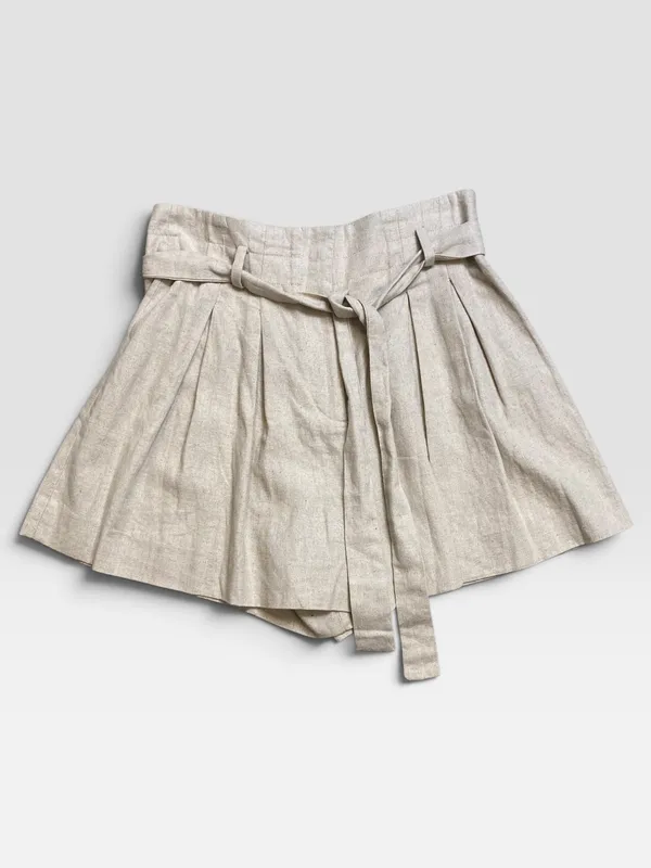 Short pollera beige zara