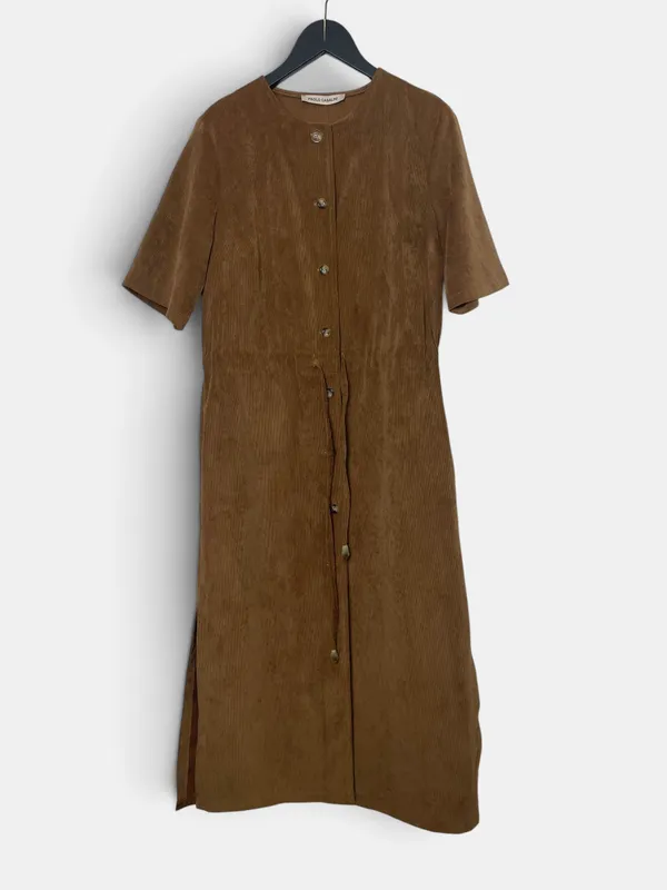 Vestido pana fina largo paolo casalini