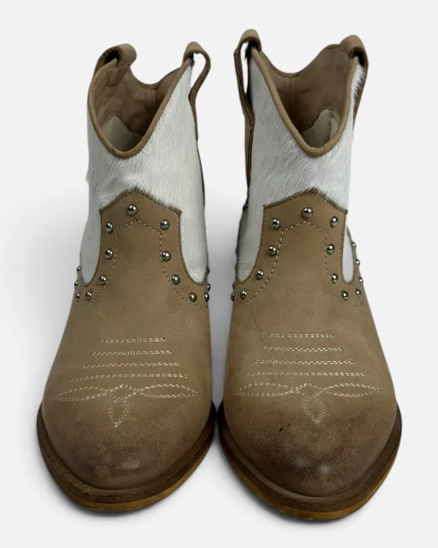 Botas beige y blanco avva