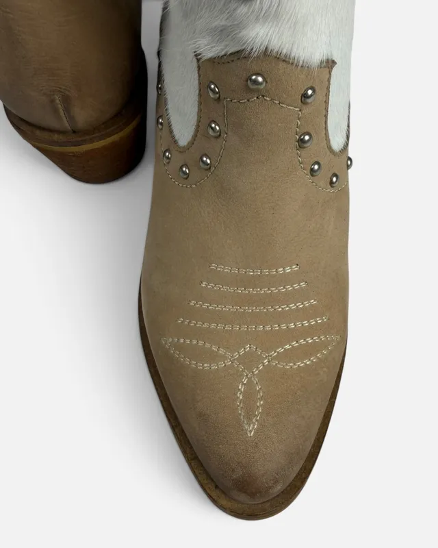 Botas beige y blanco avva