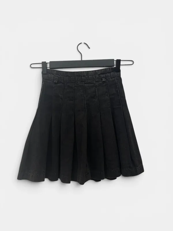 Pollera plisada jean