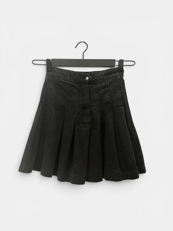 Pollera plisada jean