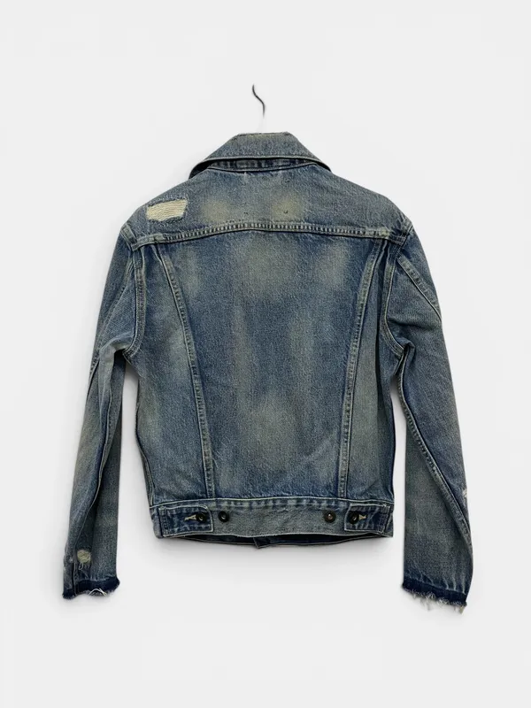 Campera jean oxido con roturas levis