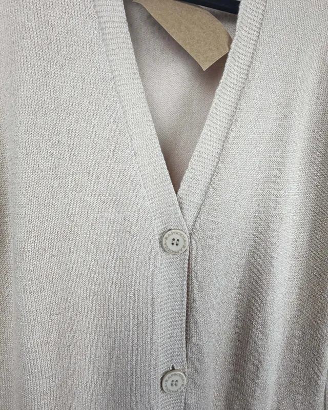Saco beige lurex rapsodia