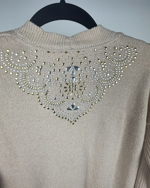 Saco beige lurex rapsodia
