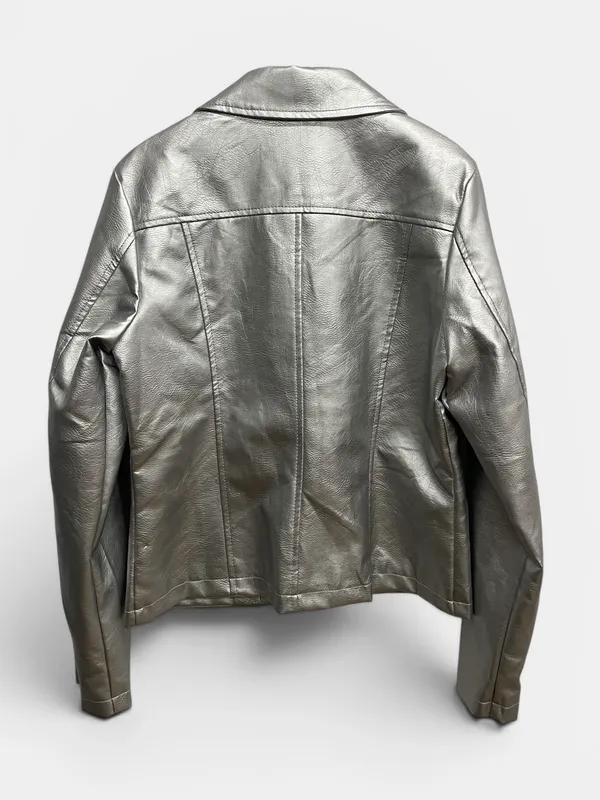 Chaqueta biker plateado indian