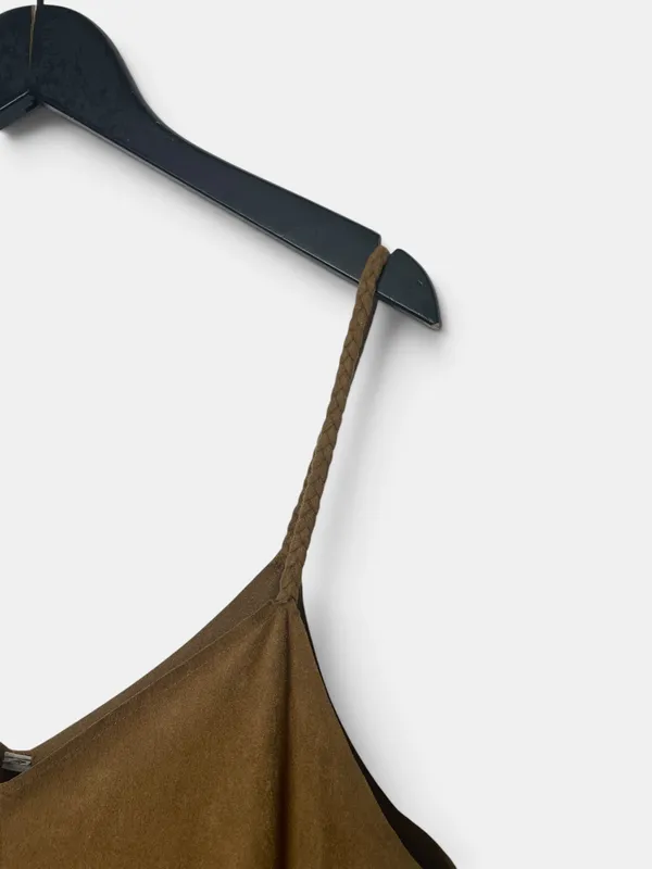 Musculosa fake suede