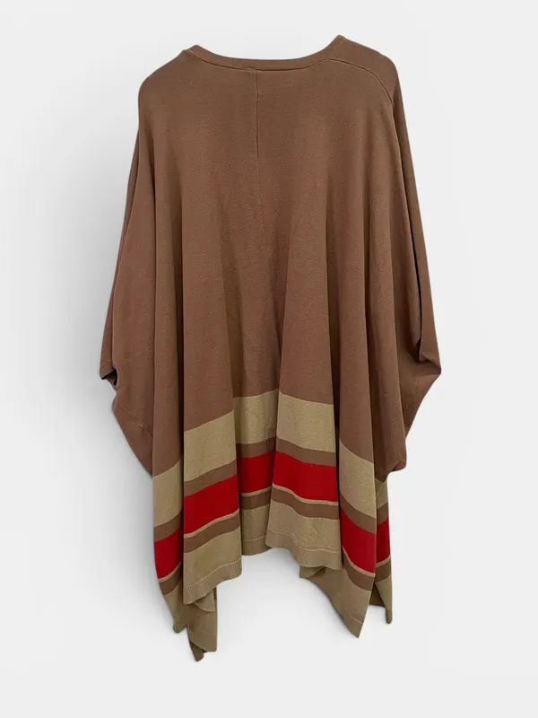 Saco tejido fino rayado abierto indian