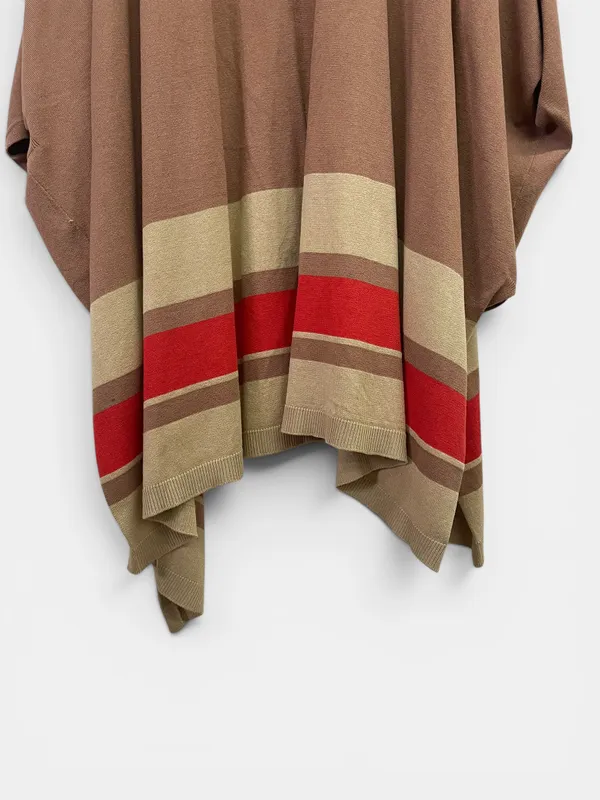 Saco tejido fino rayado abierto indian