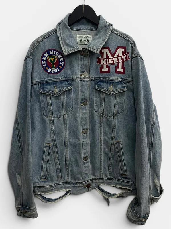 Champera jean estampada mickey pull&bear