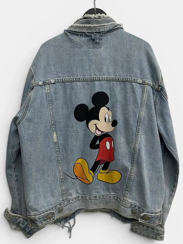 Champera jean estampada mickey pull&bear