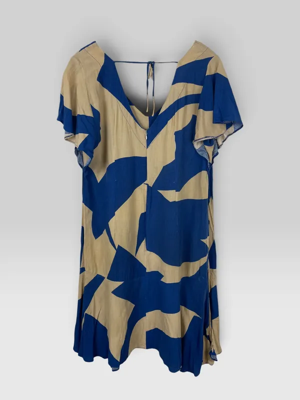Vestido corto estampado geometrico