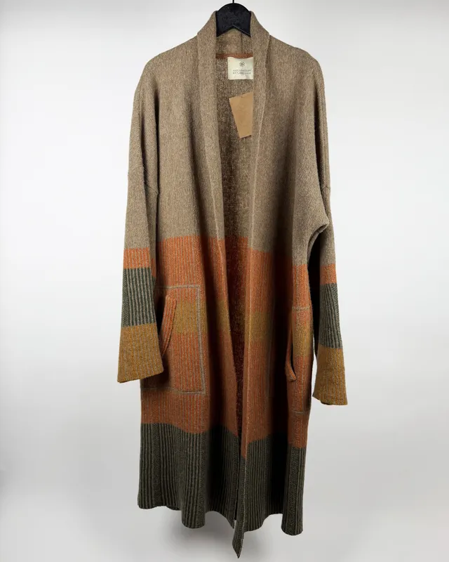 Saco marron azul rojo margara shaw