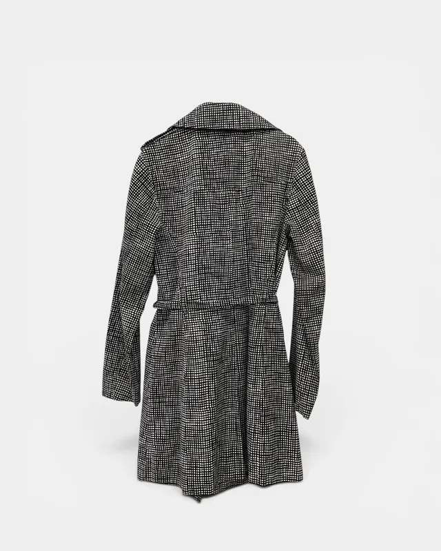 Trench estampada cuadros pelle