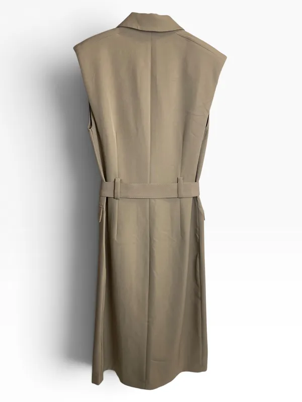 Chaleco tipo trench beige zara