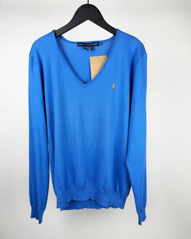 Buzo azul escote v ralph lauren