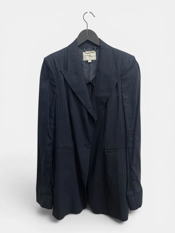 Blazer largo rayado vero moda