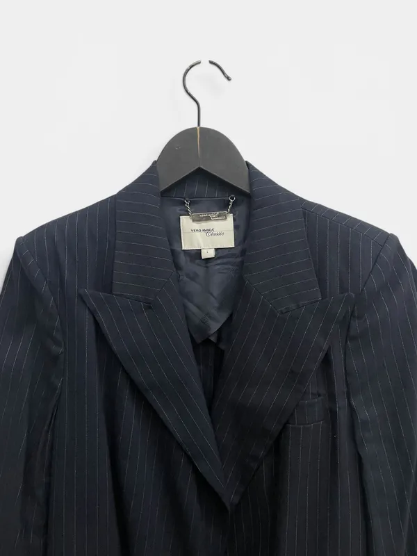 Blazer largo rayado vero moda