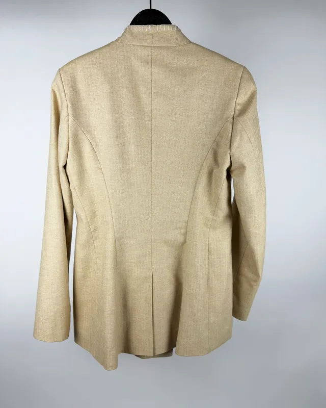 Blazer espigado beige zarvich