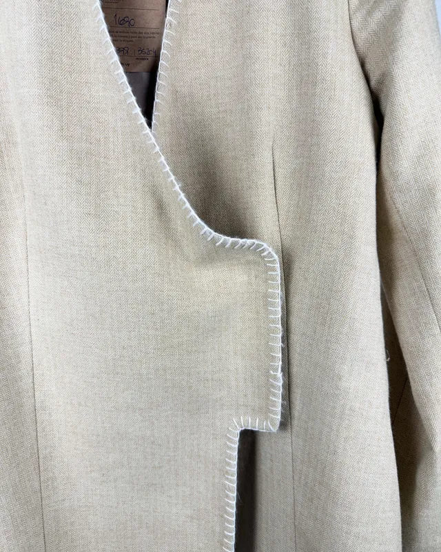 Blazer espigado beige zarvich