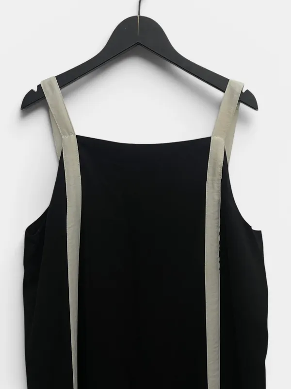 Vestido largo bicolor prune
