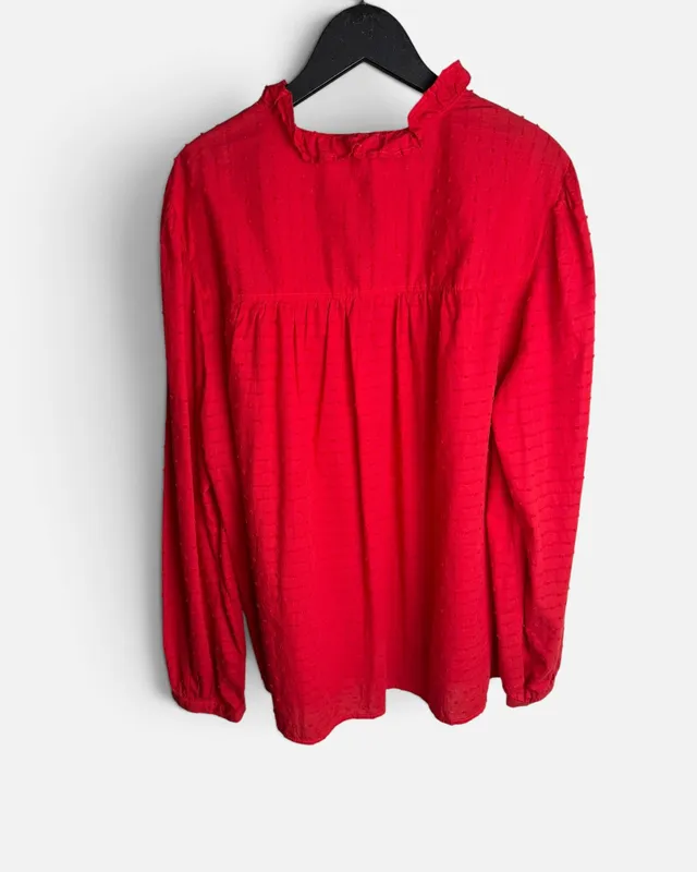Blusa roja plumeti h&m