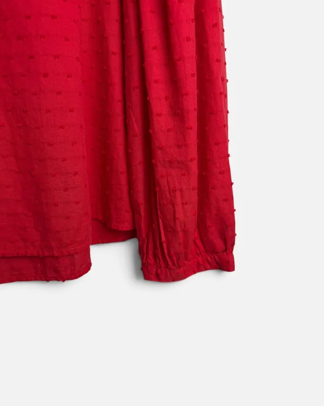 Blusa roja plumeti h&m