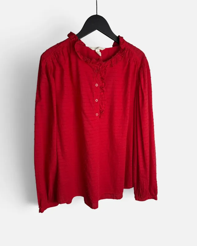 Blusa roja plumeti h&m