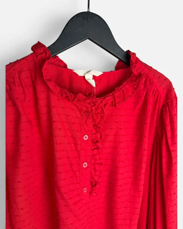 Blusa roja plumeti h&m