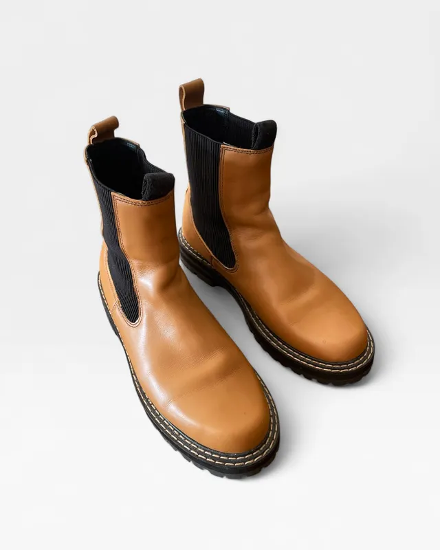 Botas cuero combinada saura