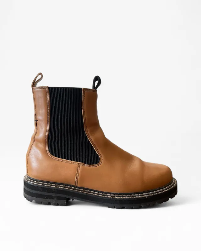 Botas cuero combinada saura