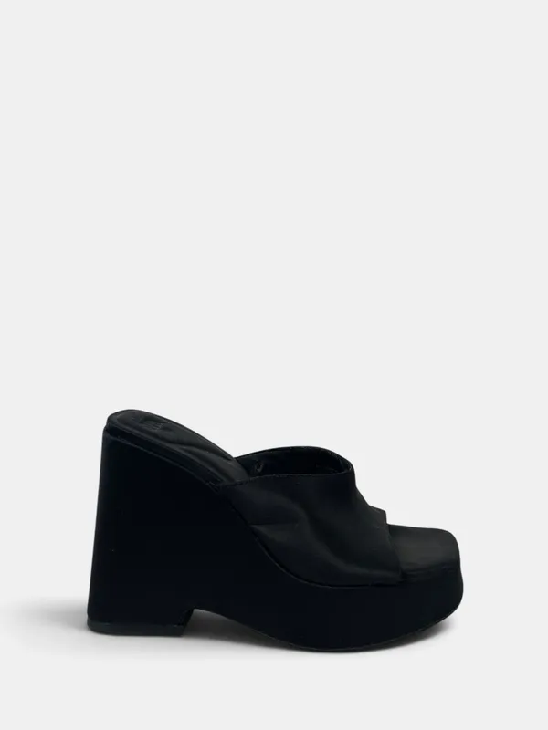 Sandalias saten plataforma zara
