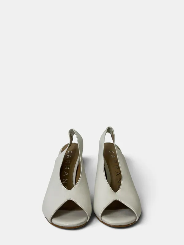 Sandalias boca de pez taco redondo carrano