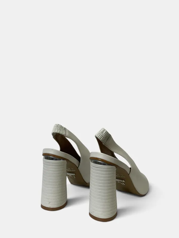 Sandalias boca de pez taco redondo carrano