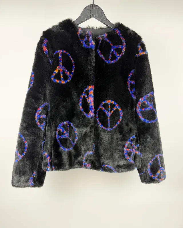 Chaqueta negra peluda de hart