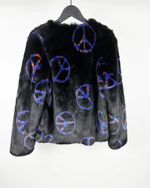 Chaqueta negra peluda de hart