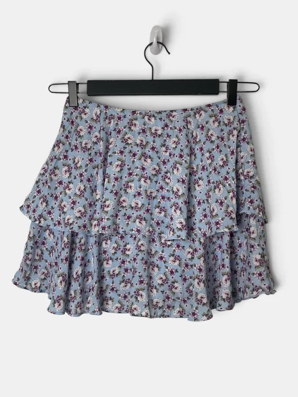 Pollera short estampada zara