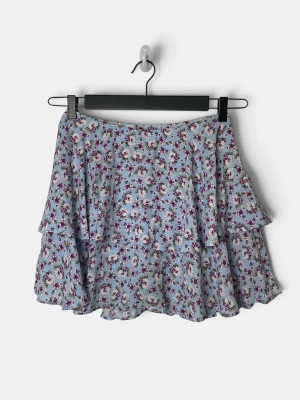 Pollera short estampada zara