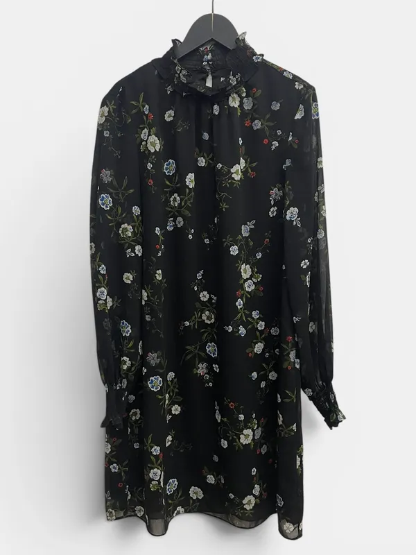 Vestido corto estampado gasa h&m