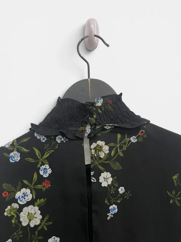 Vestido corto estampado gasa h&m