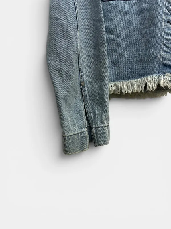 Campera jean bordada h&m coachella