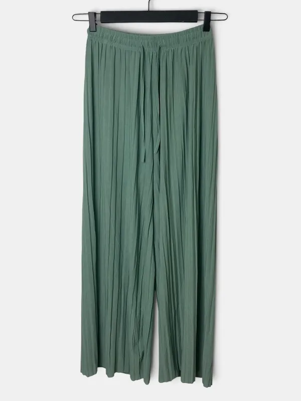 Pantalin plisado wide leg