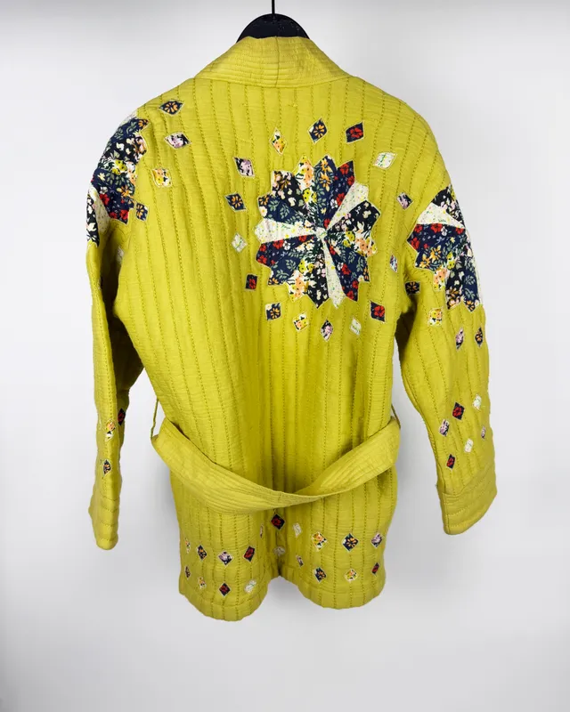 Chaqueta verde patch work rapsodia